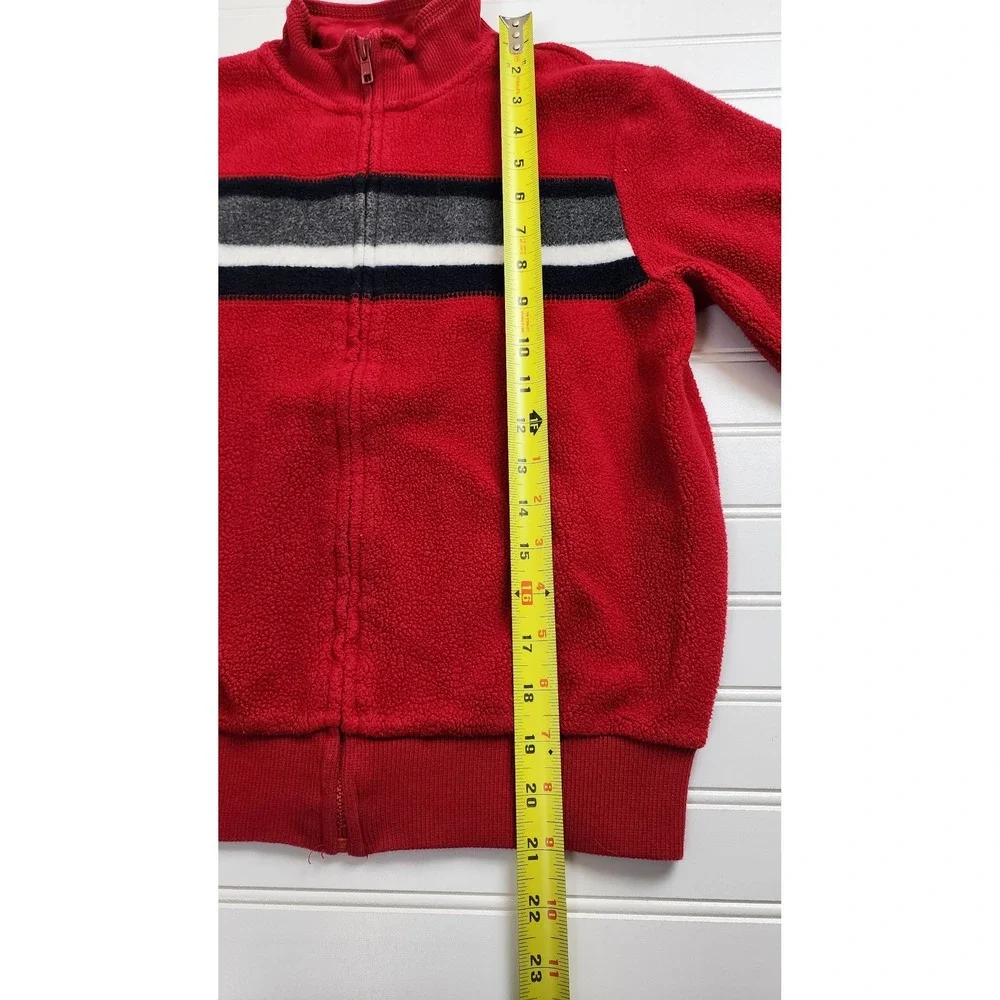 Gymboree Kids Boys Red Zip‎ Up Jacket Track Top Size Medium  7/8 Striped